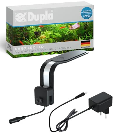 Dupla Nano Lux LED I 3 W I Dimmbare LED-Beleuchtung für Süßwasseraquarien von 5-20 Liter I Aquarium Lampe mit einstellbarer Farbtemperatur I Aquarien Licht für gesundes Pflanzenwachstum