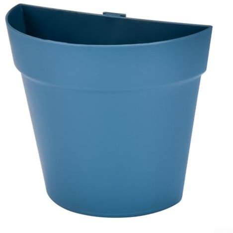 Vaso da fiori da parete, vasi in plastica riutilizzabili, fioriere da appendere all'aperto per recinzioni, pareti, vasi da fiori (blu)
