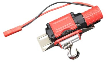 DECORNIJIA Metal Winde Für Crawler Auto Elektrische Seilwinde Rot-schwarz Passend Für Vordere Und Hintere Montage Kraftstoffsparend Geräuscharm Attraktives Zubehör Für Rc-Fahrzeuge