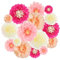 BSITSSS 16 PCS Paper Flowers, Paper Pom Poms Decorations Brightly Coloured, Fashions Papers Flower Decorations for Engagement,Wedding,Birthday Party Deco ,Baby Shower Party Decor