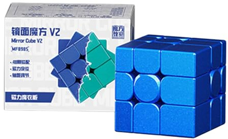 Moyu Spiegelwürfel V2 Magnetisch Stickerless Aurora Blau Puzzle Spielzeug