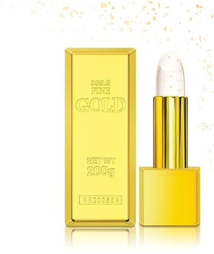 Transferproof Color Changing Lipstick, Long Lasting 24 Hours Moisturizing Glossy Shine Lip Gloss, Moisturizing Glossy Shine Gold Crystal (1pc)