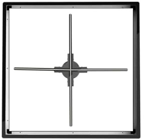 56cm/22in Wifi 3D Hologram Projector Fan With Cover Led Sign Commercial Advertising Display Holograma Projetor Transmit Picture Video Wide Viewing Angle(Silver)