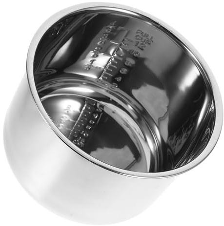 Happyyami Ollas Programables Interior de Acero Inoxidable de 6l para Olla Arrocera, Distribución Uniforme del Calor y Diseño Multifuncional para Cocción y Vapor