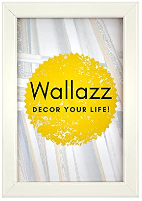 Wallazz Cornice Portafoto in Legno 10x15cm Bianco - Cornice per Foto con Vetro Sintetico Infrangibile - Porta Foto Decorativo - Made in Italy
