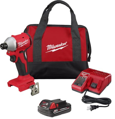 Milwaukee 2850-21P SB M18 Compact Brushless Cordless 0,25 Impact Driver Kit avec 1 batterie
