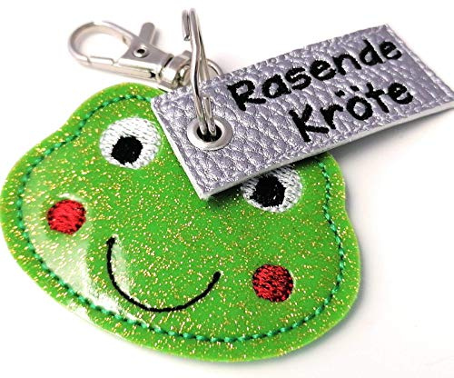 FROSCH mit Namen personalisierbar Schlüsselanhänger Taschenanhänger tolles Geschenk z. Geburtstag Einschulung Kindergarten