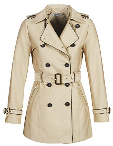 Morgan Trench con Bottoni E Cintura, Taglio Dritto, Colore Beige, Taglia 38