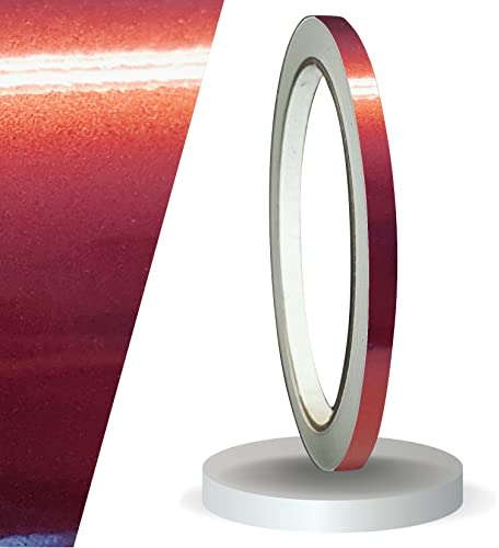 siviwonder Zierstreifen selbstklebend Folie Premium Shift Effect Farbwechsel Cranberry Glanz 5 mm x 10 m Rolle Dekorband Auto Motorrad Boot Fahrrad Wohnwagen Helm Pinstripe Klebeband Konturmarkierung