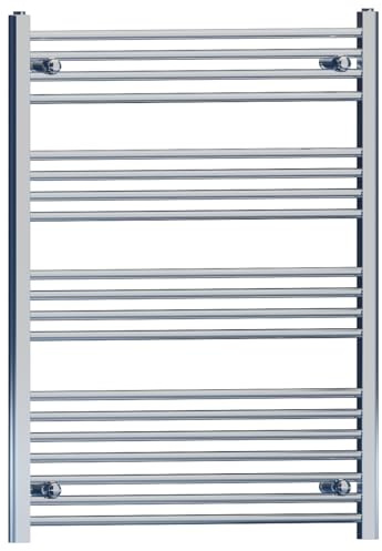 700mm Wide Chrome Heated Towel Rail Radiator Curved and Flat For Bathroom Designer UK (700mm x 1000mm (h) Flat)