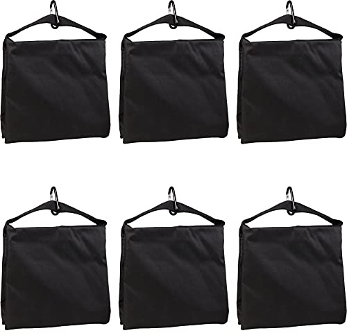Goshoot Lot de 6 sacs de sable avec clip - Sac de sable robuste pour contrepoids léger - Trépied en C pour photographie studio photo - Sac de selle de scène - Perche pour vidéos, jardin, patio, sports