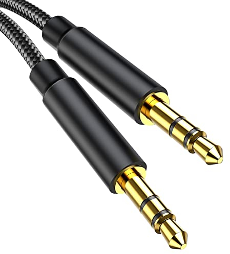 Gulemfy Aux Kabel 3.5mm, Audio Kabel Klinkenkabel [2M] Stereo Audiokabel Klinke auf Klinke, Nylon Geflochtenes Metallstecker Kompatibel mit Auto Smartphone Kopfhörer Tablet Lautsprecher