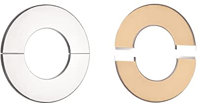 DTGN 140x5mm(DxT) Wand Teilen Flansch - 2Pack - Gut für Badezimmer Küche 60mm Durchm. Rohrleitung - Edelstahl Rund Schildchen Platte - Silberton