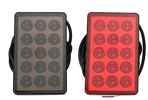 IITA Luz Antiniebla Posterior 1 Unidad Luz LED Freno Tercera Luz Freno F1 Estilo 15 LED Trasera Luz Estroboscópica Intermitente Luz Freno Trasera Rojo Trasera Luz De Freno (Color : Negro)