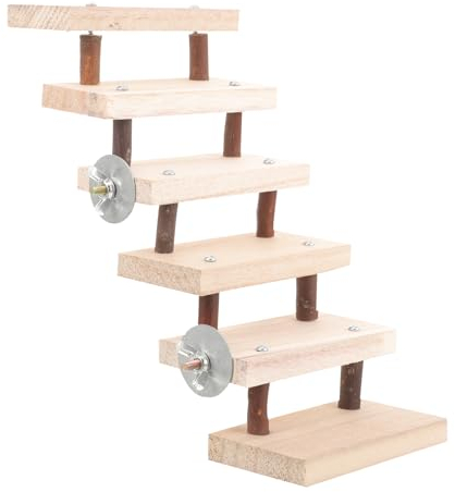 DOITOOL Holzleiter Spielzeug Für Kleine Tiere Kletterleiter Für Hamster Chinchillas Und Ratten Vielseitige Holzbrücke Für Käfig Zum Spielen Und Trainieren