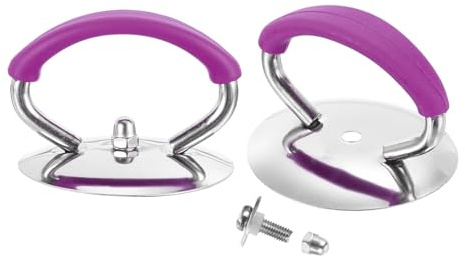 sourcing map 2pcs Universal Pot Lid Top Replacement Knob, Heat Resistant Stainless Steel Pan Lid Holding Handles Knob Grip for Kitchen Cookware Cover, Purple