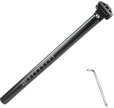 Fahrrad Sattelstütze 30,4 mm Durchmesser - Aluminiumlegierung Unisex Sattelstange 450mm Länge für Fahrrad Bike