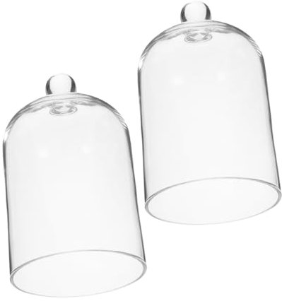 SEWOART Cubiertas De Vidrio Para Exposiciones Campanas De Cristal Para Plantas Tapa De Vidrio Protectora