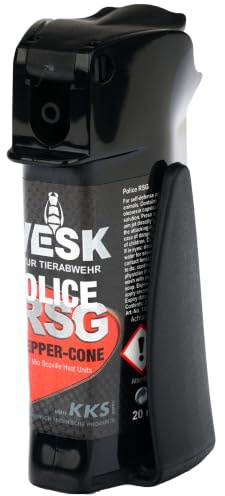 Pfefferspray Pocket VESK Police RSG 20 ml Breitstrahl extrem stark - Sprühkopf mit Flip-Top-Deckel - hochwertiges diskretes Gehäuse mit Clip - austauschbare Nachfülldose
