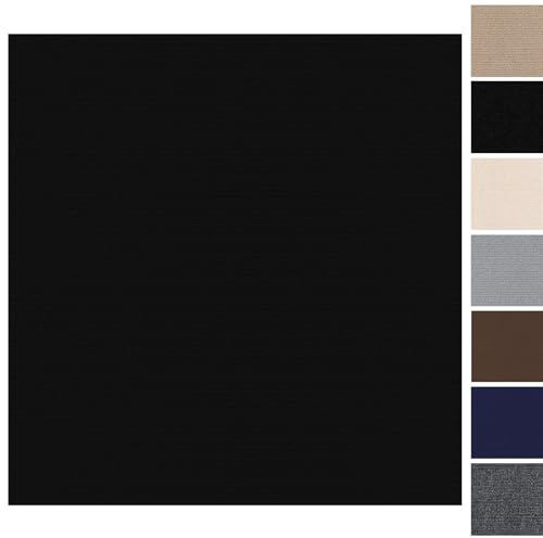 Selbstklebende Teppichfliesen 30x30cm Selbstliegend - 10 Stück Set - 0.9m² - Teppichboden, Teppich Fliesen mit Rückendeckung, Teppich Bodenbelag zum Zuschneiden für Büro, Wohnung, Gewerbe, Schwarz