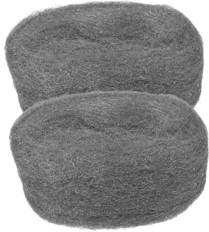 ABOOFAN 2piezas Lana De Acero para Madera Lana De Acero Reutilizable Malla De Alambre para Pulir Herramienta De Pulido para Limpieza De Superficies