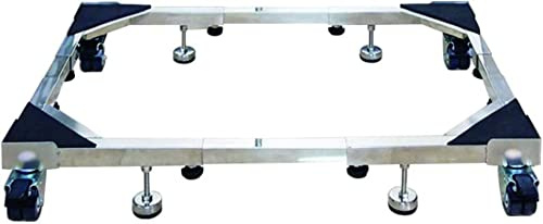 AYCDL Washing Machine Stand Base Fridge zer Wheels Heavy Duty Movable Washing Machine Base with 4x2 Wheels Telescopic Tumble Dryer Holder Stand Refrigerator Cabinet L,A-4wheels+4legs