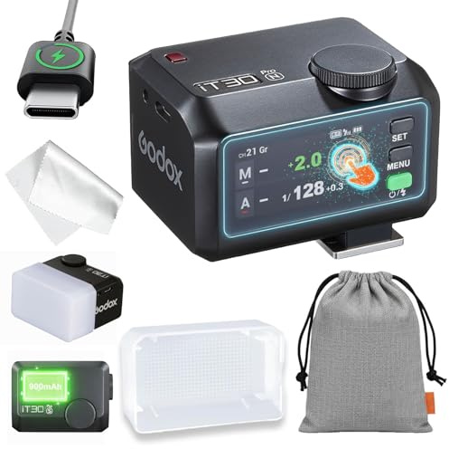 GODOX IT30PRO N Flash Appareil Photo avec Diffuseur, IT30 Pro N TTL HSS 1/8000s Camera Flash, Compatible avec Nikon ZF Z6III Z8 Z5 Z50II Z50 Zfc Z6II Z30 Z6 Z50II Z7II Z8 Z9