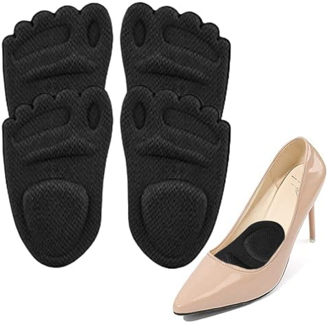 Cojín de bola de pie – Insertos adhesivos seguros antideslizantes para zapatos | Almohadillas para zapatos – para mujer comodidad durante todo el día, soporte para antepié, sandalias de tacón alto