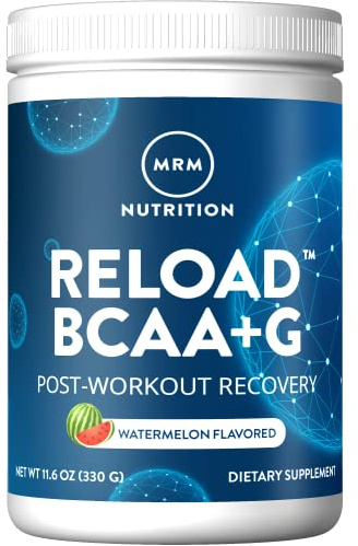 MRM BCAA+G Reload Postâ€‘Workout Powder-For Women & Men-BCAA & Lâ€‘Glutamine with CarnoSyn Betaâ€‘Alanine, Amino Acids, Muscle Recovery & Hydration, Keto, Vegan, Gluten Free - 26 Servings, Watermelon