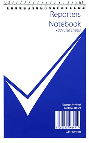 Nu Office - Blocco per appunti, 160 pagine, ideale per reporter