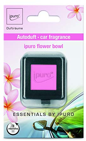 ipuro Autoduft flower bowl (22 g)- Hochwertiger Duftspender für Ihr Auto - Einfache Montage am Lüftungsgitter - Automatische Verteilung durch die Lüftung