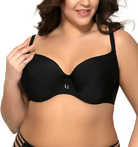 Ava Top Blando De Bikini para Mujeres SK-113 Maxi, Negro,100H