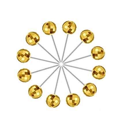 100 Stück Rund Kunststoff Kopf Push Pins Kopf Push Pins Map Tacks Zeichnung Pins Map Pins für Pin Board Daumen Tacks (Golden)