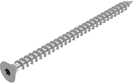 SECCARO Spanplattenschraube 5 x 90 mm, Edelstahl V2A VA A2, Holzschraube mit Vollgewinde, TX/Innensechsrund 75 Stück