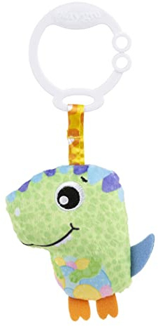 Playgro KW-Anhänger Dino - Remorque de Poussette - Jouet pour Enfant - Pendentif - Poussette - Chaîne de Poussette - Coloré