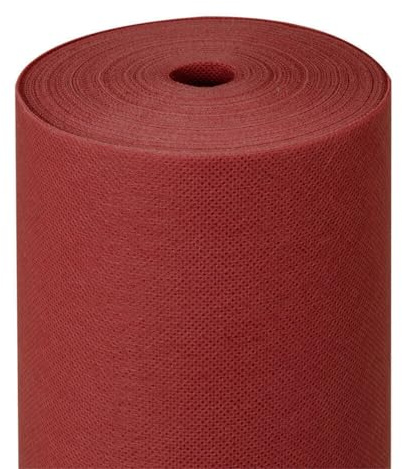 GreenFyA Rollo de Mantel TNT de 1,20x50m con Precorte a 40cm - Impermeable, Desechable Ideal para Hostelería, Restaurantes y Eventos. (Burdeos Oscuro)