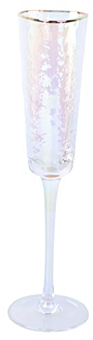 LIFKOME Crystal Glass Flute Goblet for Party Wine Glass Dazzling Stemware Chic Cup for Home Occasion