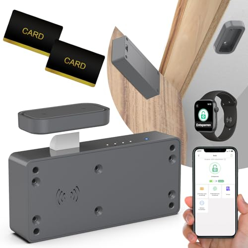 Anweller Serratura intelligente per cassetti, serratura elettronica per mobili, con app NFC, serratura per cassetto, cassetto, cassetta delle lettere