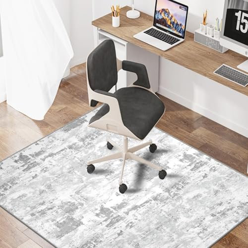 WTHYGB Bürostuhl Unterlage Bodenschutzmatte für Hartböden 90x150cm Gaming Stuhlmatten Kratzfest Bodenmatte Stuhlunterlage rutschfest Bürostuhlunterlage Unterlage Schreibtischstuh (Grau)