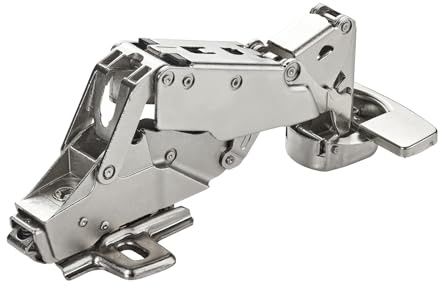 SOTECH Charnière grand angle 165° Sensys 8657i Butée centrale (semi-débordante) à retrait zéro, fermeture en douceur, montage rapide + plaque de montage hauteur 1,5 mm + cache-pot