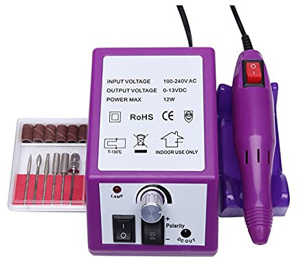 CVNIMV Perceuse à Ongles électrique 20 000 TR/Min, polisseuse pour Nail Art en Gel, fraiseuse pour manucure et pédicure, kit d'outils pour Limes à Ongles électriques