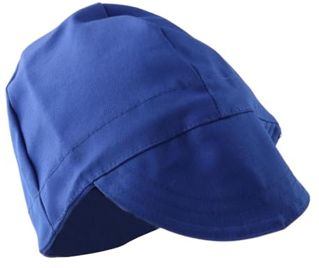 perfeclan Gorro de soldadura, gorro de soldadura a prueba de polvo, equipo de trabajo, casco de soldadura, sombrero resistente al fuego para soldador de casco, Azul