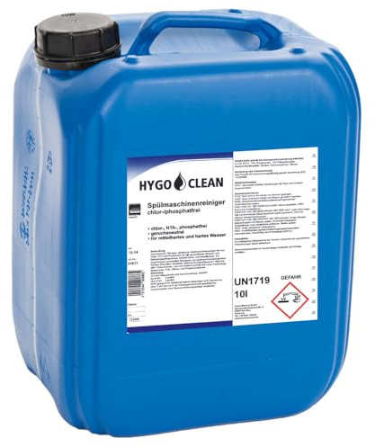 1 Stück Hygoclean Spülmaschinenreiniger chlor-/ phosphatfrei, V: 10l, blau, Spülmaschinenreiniger, Hygiene-Reiniger