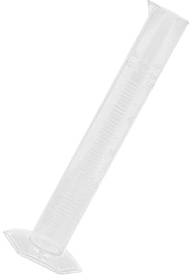 LAPYAPPE Cylindre De Mesure En Plastique Épais 50Ml Avec Échelle Graduée Stable Pour Laboratoire Et Expériences Scientifiques À Domicile