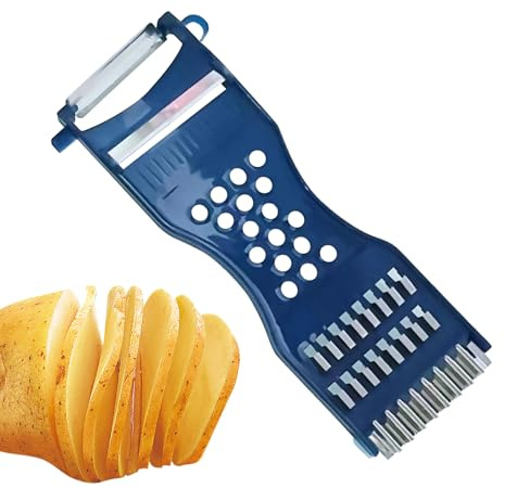 Sbucciaverdure da Cucina,Sbucciapatate Manuale - Utensile Multifunzione per Cibo, Tritatore da Cucina per Cipolla Aglio Carota Frutta