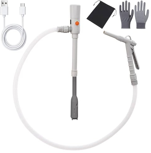 Benzinpumpe für Kanister, Elektrische Transferpumpe mit USB-C-Ladekabel | 2,8 GPM Elektrische Kraftstoff Umfüllpumpe mit Auto-Stop Automatische Absaugung Pumpe für Benzin Diesel Öl Frostschutzmittel