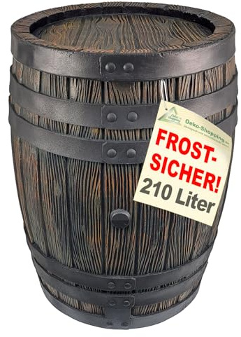 Rain Barrel Water Barrel Rain Water Container Garden Barrel Oak Barrel (210 L) Brown