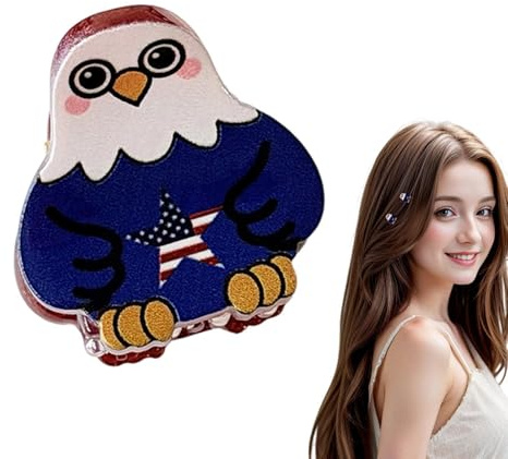 Patriotiskt hårklipp - icke-slip hårnål, säkert tillbehör till hårstyling, festivalslitage med lårdesign, partylook med självständighetstema, modetillbehör daglig användning, hårklipp för