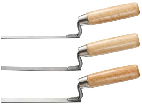 -Piece Pointing Trowel Set, 1/4, 3/8, 1/2 Professional Mortar Repair Trowel, Tuck Pointer and Mortar Trowel Tool, Masonry Brick Jointer for Mortar Repair, Patio Brickwork and Joint Filling