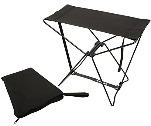 Rothco Folding Camp Stool - Lightweight and Portable Seating for Camping Adventures (Black)